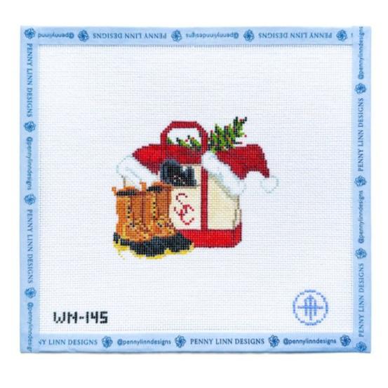 Santa’s Boat Tote - Penny Linn Designs - Wheelhaus Needlepoint