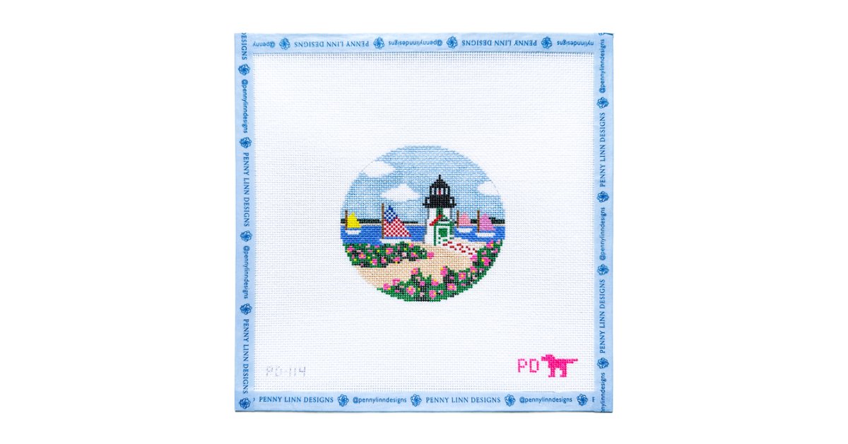 Summer Brant Point Lighthouse - Penny Linn Designs - Poppy's Designs Needlepoint
