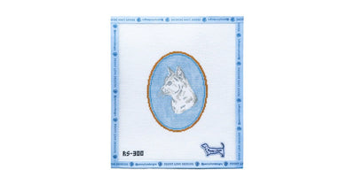 The Cat Cameo - Penny Linn Designs - Atlantic Blue Collection