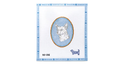 The Chihuahua Cameo - Penny Linn Designs - Atlantic Blue Collection