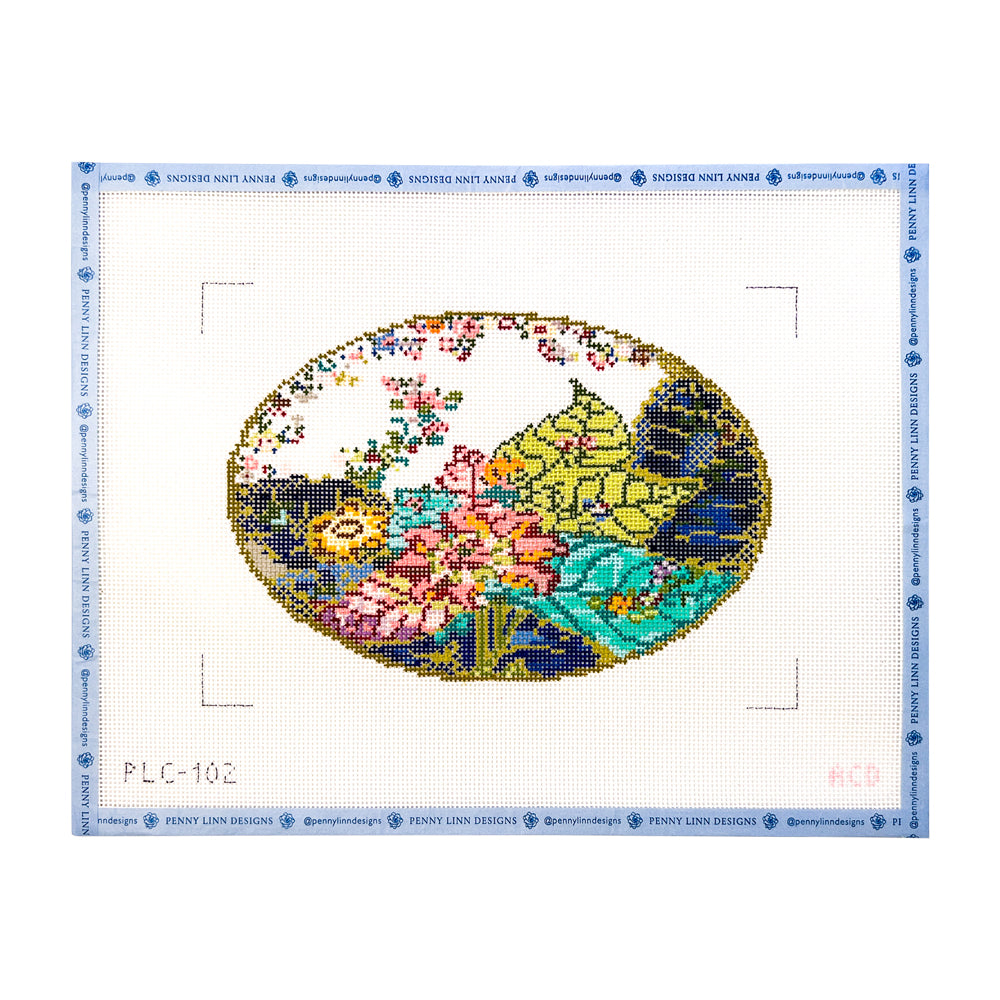 tobacco leaf embroidery design Tobacco Leaf Oval – Penny Linn
