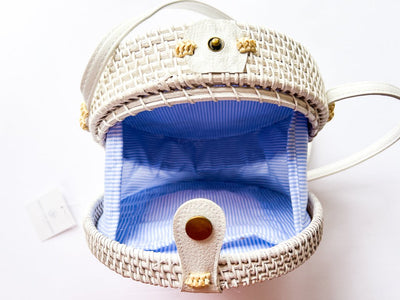 4x4 Round Wicker Bag - Penny Linn Designs - Penny Linn Designs