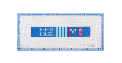 BEACH HOUSE KEY FOB - Penny Linn Designs - Frances Mary Needlepoint