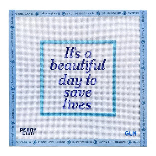 Beautiful Day to Save Lives - Penny Linn Designs - Grandin Lane Needlepoint