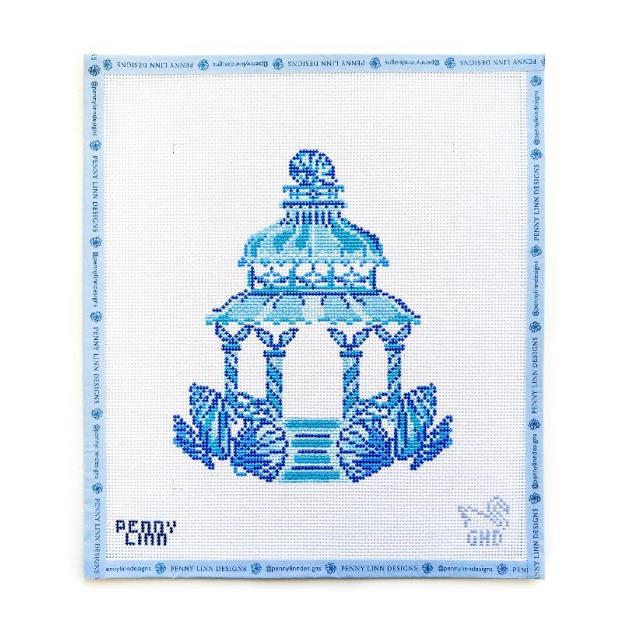 BLUE SHELLS PAGODA - Penny Linn Designs - Grey Hall Design