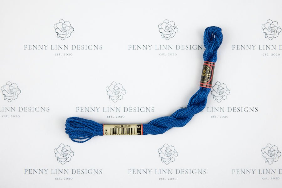 DMC 3 Pearl Cotton 312 Baby Blue - Very Dark - Penny Linn Designs - DMC