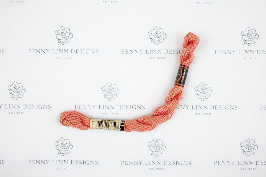 DMC 3 Pearl Cotton 352 Coral - Light - Penny Linn Designs - DMC