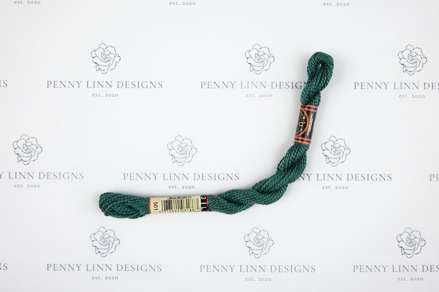 DMC 3 Pearl Cotton 501 Blue Green - Dark - Penny Linn Designs - DMC