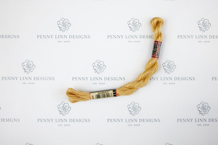 DMC 3 Pearl Cotton 676 Old Gold - Light - Penny Linn Designs - DMC
