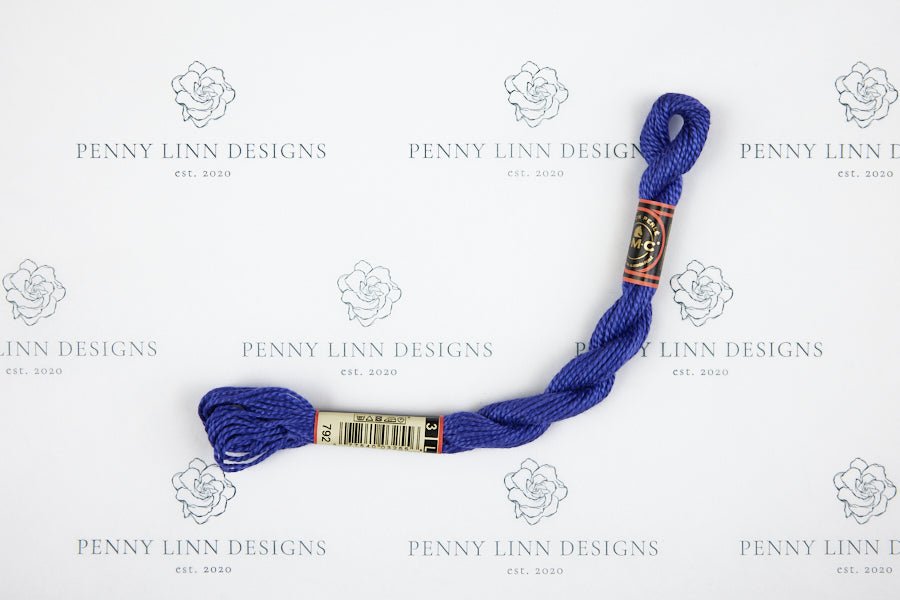 DMC 3 Pearl Cotton 792 Cornflower Blue - Dark - Penny Linn Designs - DMC