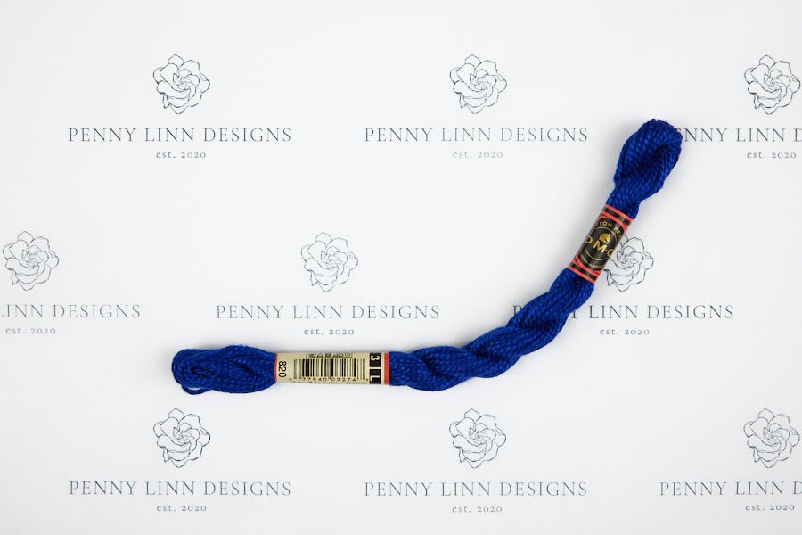 DMC 3 Pearl Cotton 820 Royal Blue - Very Dark - Penny Linn Designs - DMC