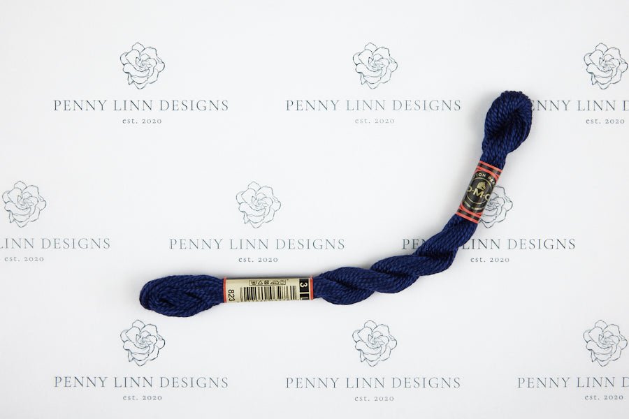 DMC 3 Pearl Cotton 823 Blue - Dark - Penny Linn Designs - DMC