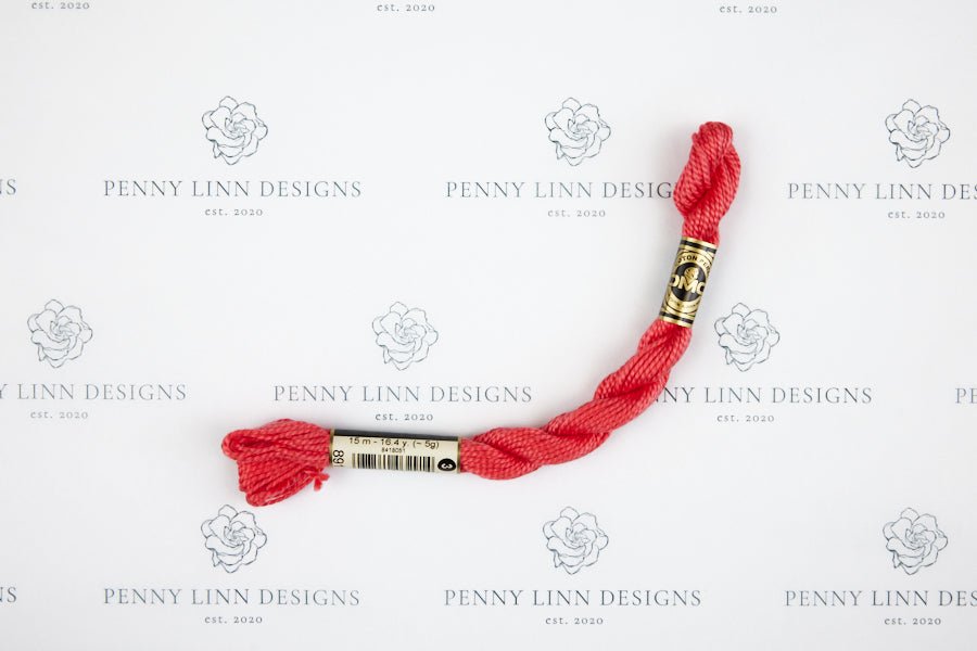 DMC 3 Pearl Cotton 891 Carnation - Dark - Penny Linn Designs - DMC