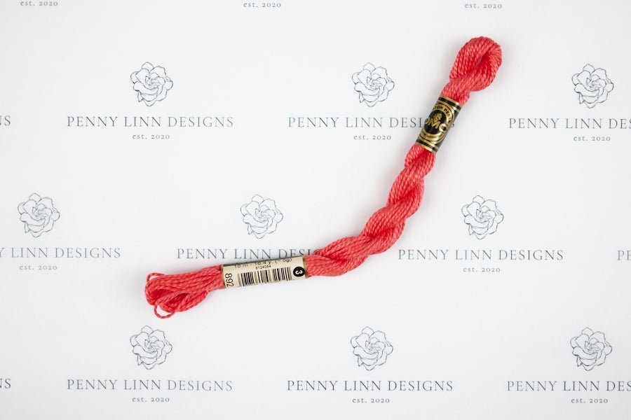 DMC 3 Pearl Cotton 892 Carnation - Medium - Penny Linn Designs - DMC
