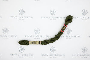 DMC 3 Pearl Cotton 935 Avocado Green - Dark - Penny Linn Designs - DMC