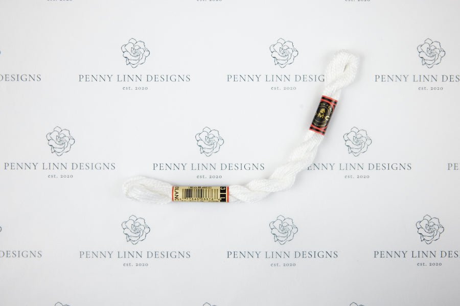 DMC 3 Pearl Cotton BLANC White - Penny Linn Designs - DMC
