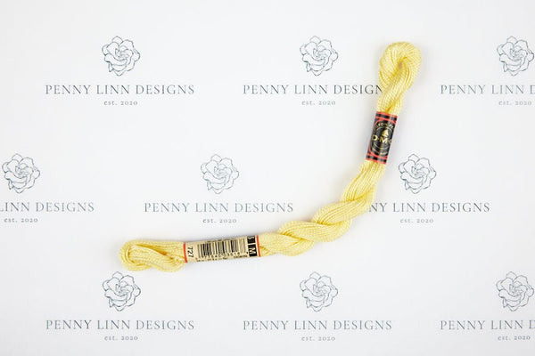 DMC 5 Pearl Cotton 727 Topaz - Very Light - Penny Linn Designs - DMC