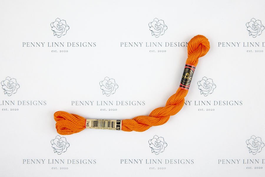 DMC 5 Pearl Cotton 740 Tangerine – Penny Linn