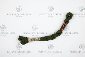 DMC 5 Pearl Cotton 935 Avocado Green - Dark - Penny Linn Designs - DMC
