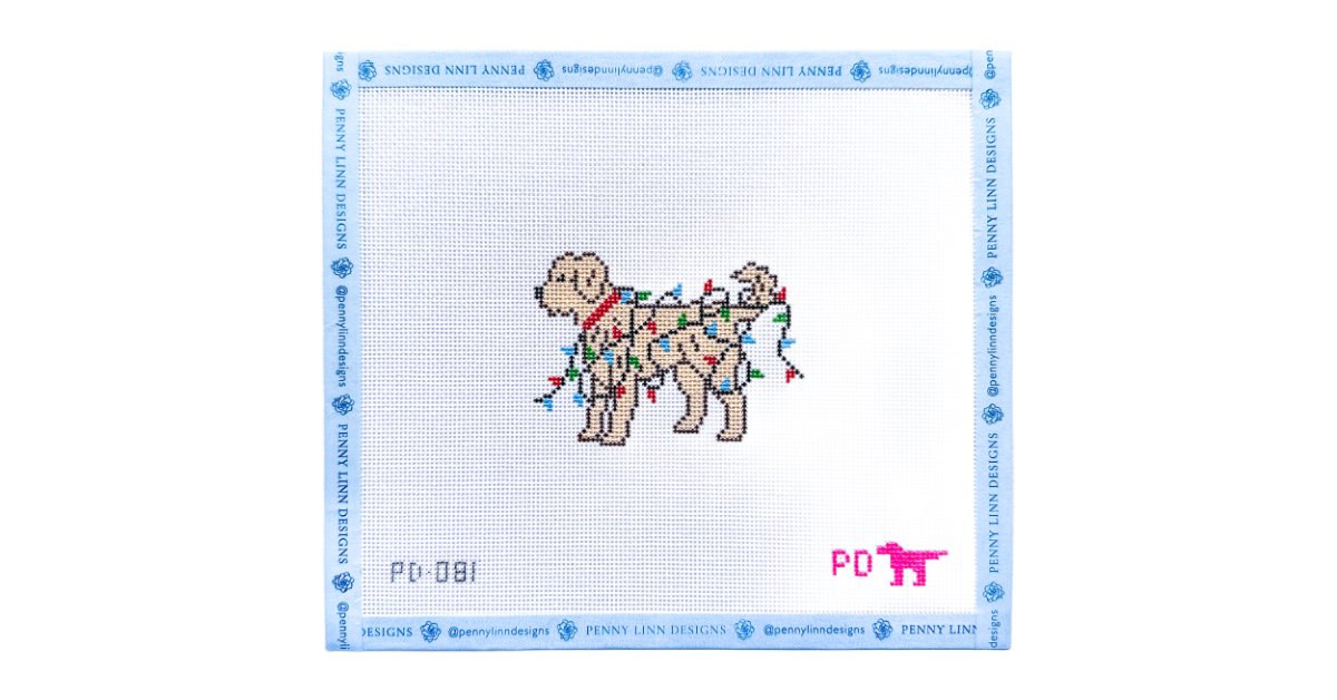 DOODLE WRAPPED IN LIGHTS - Penny Linn Designs - Poppy's Designs Needlepoint