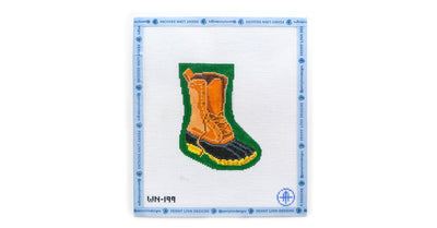 Duck Boot Mini Stocking - Penny Linn Designs - Wheelhaus Needlepoint