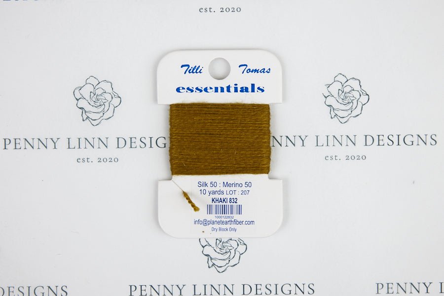 Essentials 832 Khaki - Penny Linn Designs - Planet Earth Fibers