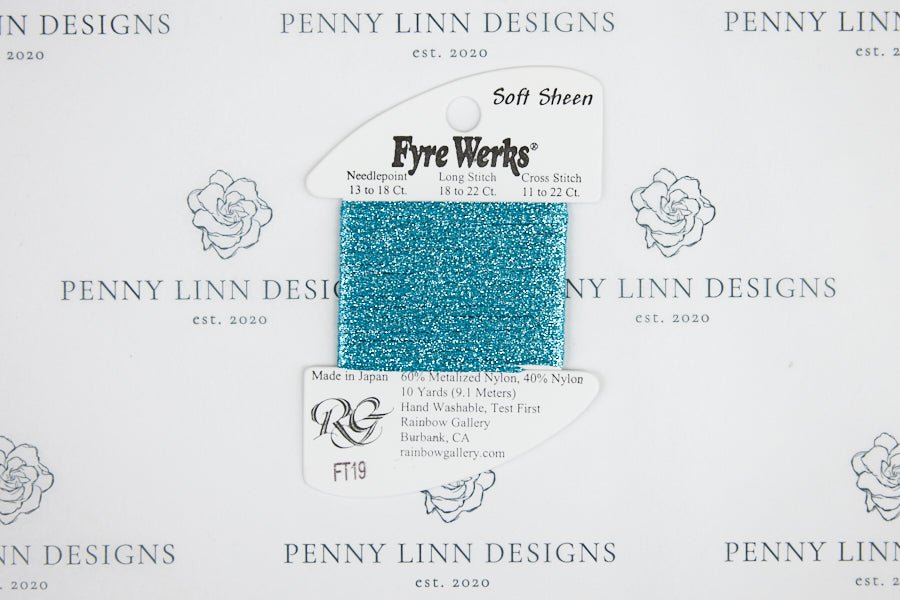 Fyre Werks Soft Sheen FT19 Aqua - Penny Linn Designs - Rainbow Gallery