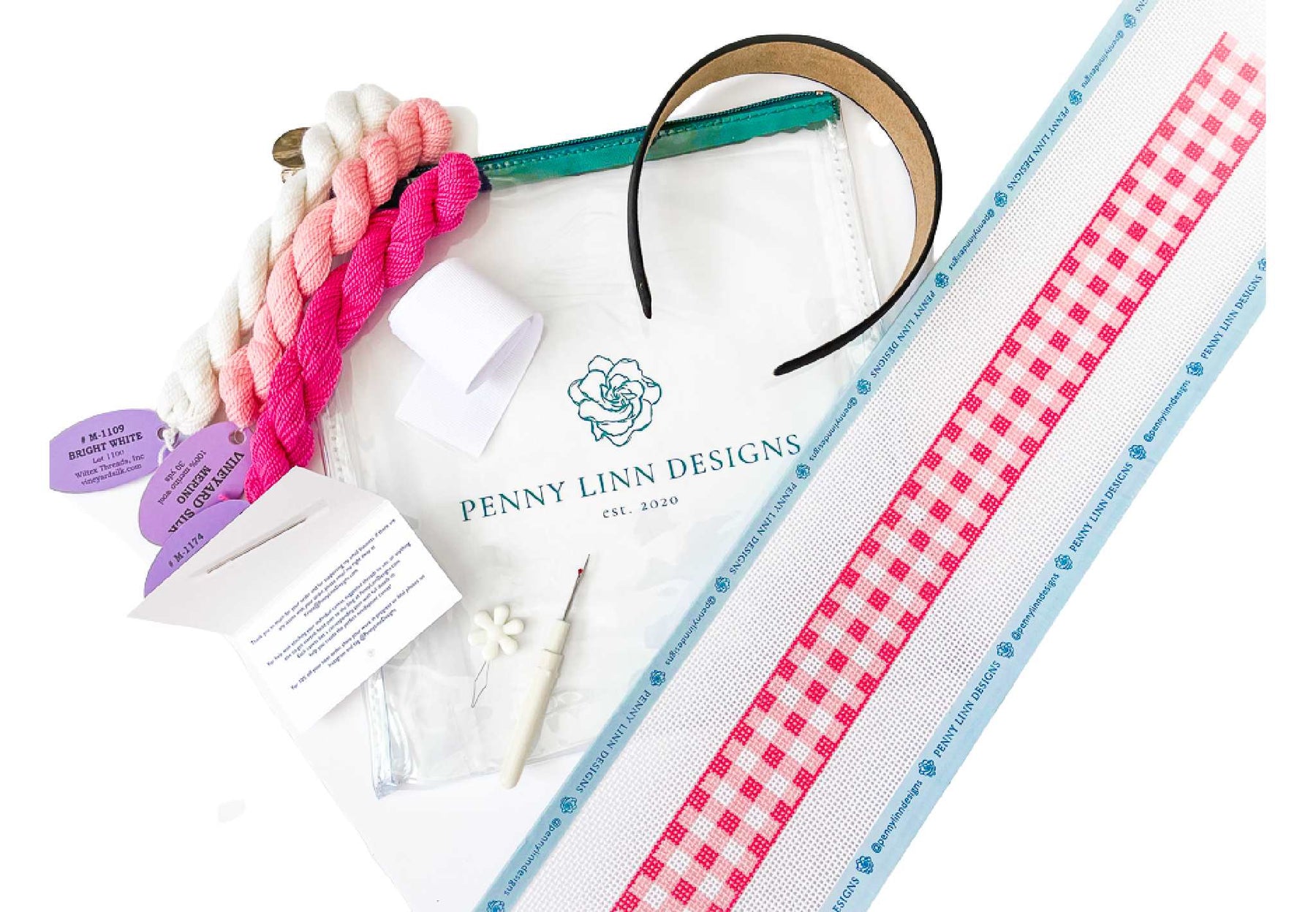 Needlepoint Knot Headband - Penny Linn Designs - Penny Linn Designs