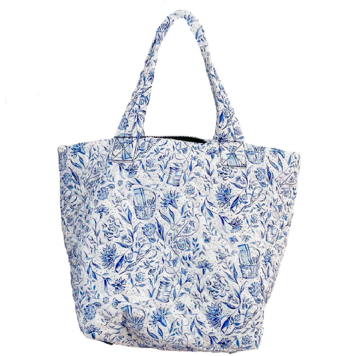 Needlepoint Print Quilted Tote - Penny Linn Designs - Penny Linn Designs