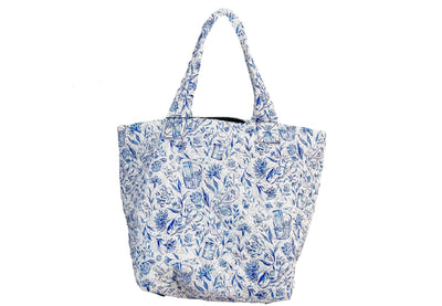 Needlepoint Print Quilted Tote - Penny Linn Designs - Penny Linn Designs
