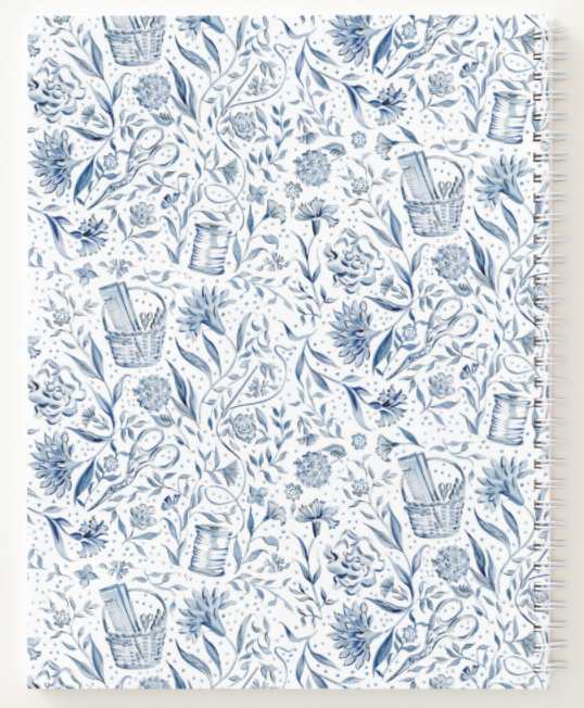 Needlepoint Print Spiral Notebook - Penny Linn Designs - Penny Linn Designs