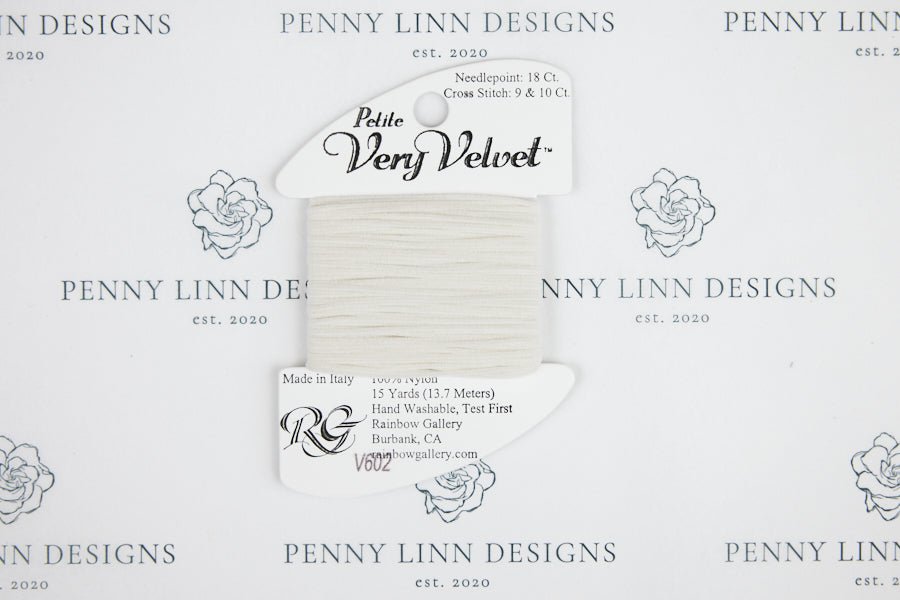 Petite Very Velvet V602 White - Penny Linn Designs - Rainbow Gallery