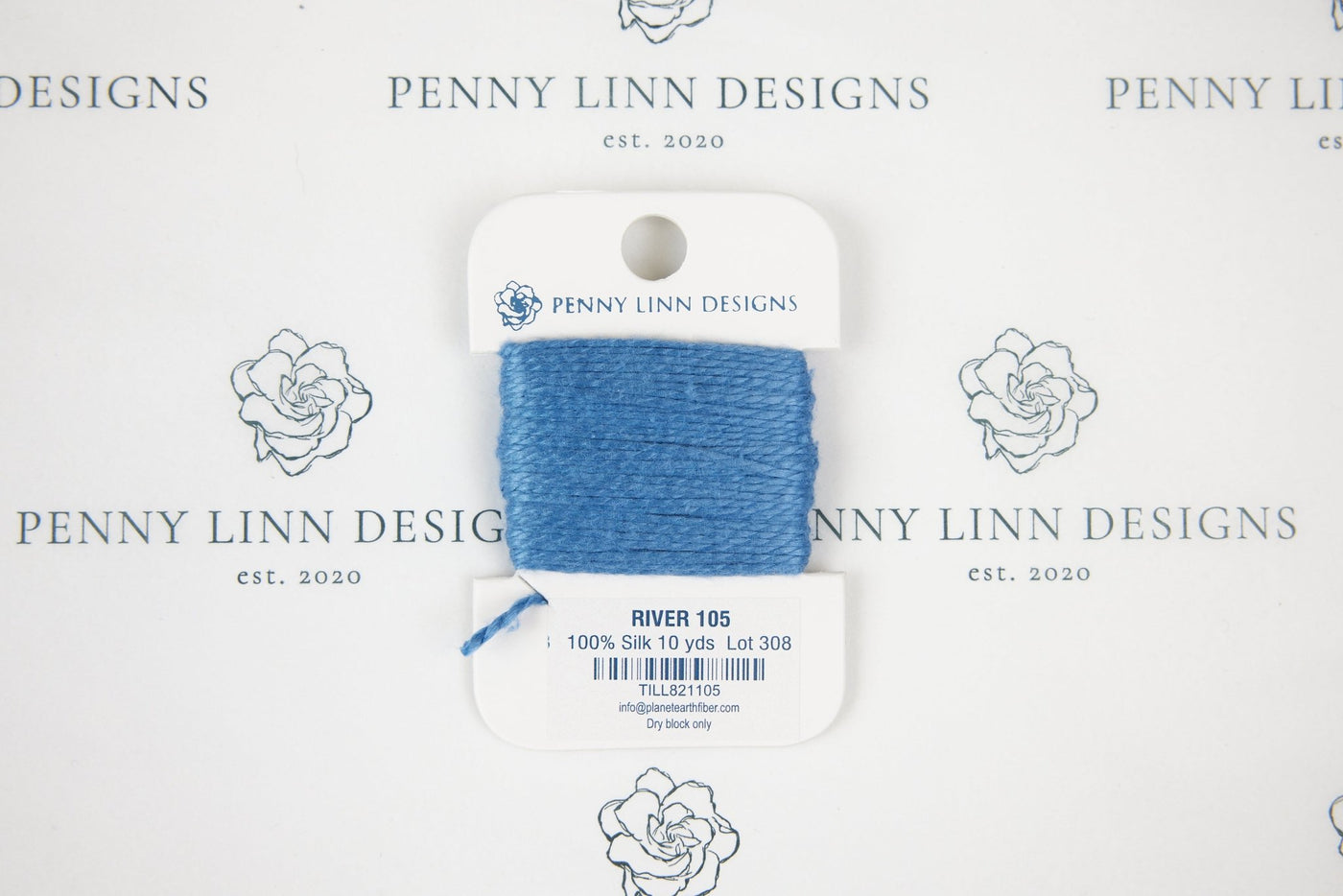 Planet Earth Silk Card - 105 River - Penny Linn Designs - Planet Earth Fibers