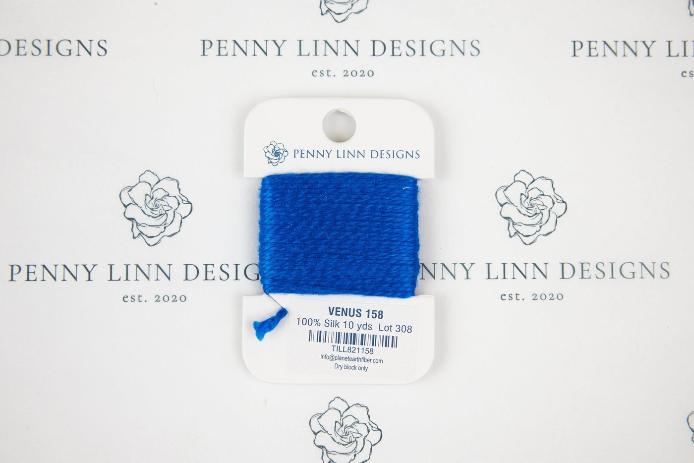 Planet Earth Silk Card - 158 Venus - Penny Linn Designs - Planet Earth Fibers