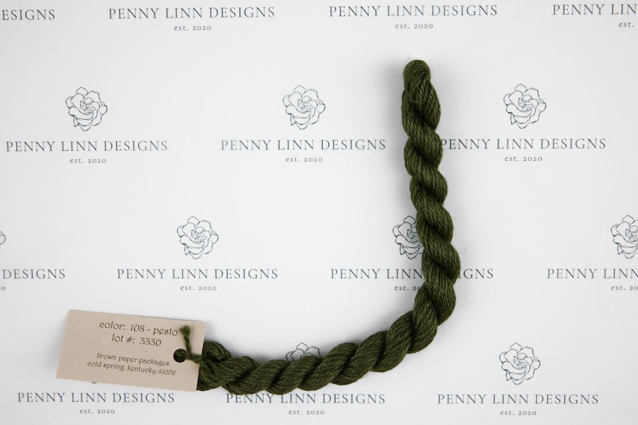 Silk & Ivory 108 Pesto - Penny Linn Designs - Brown Paper Packages