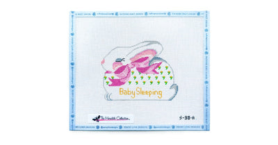 Sleepy Bunny - "Baby Sleeping" - Pink Bow - Penny Linn Designs - The Meredith Collection