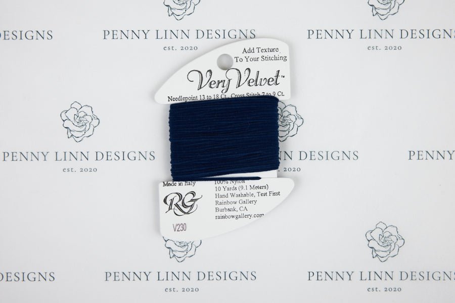 Very Velvet V230 Navy - Penny Linn Designs - Rainbow Gallery