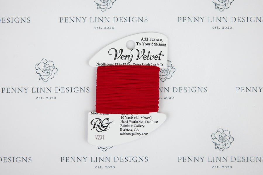 Very Velvet V231 Christmas Red - Penny Linn Designs - Rainbow Gallery